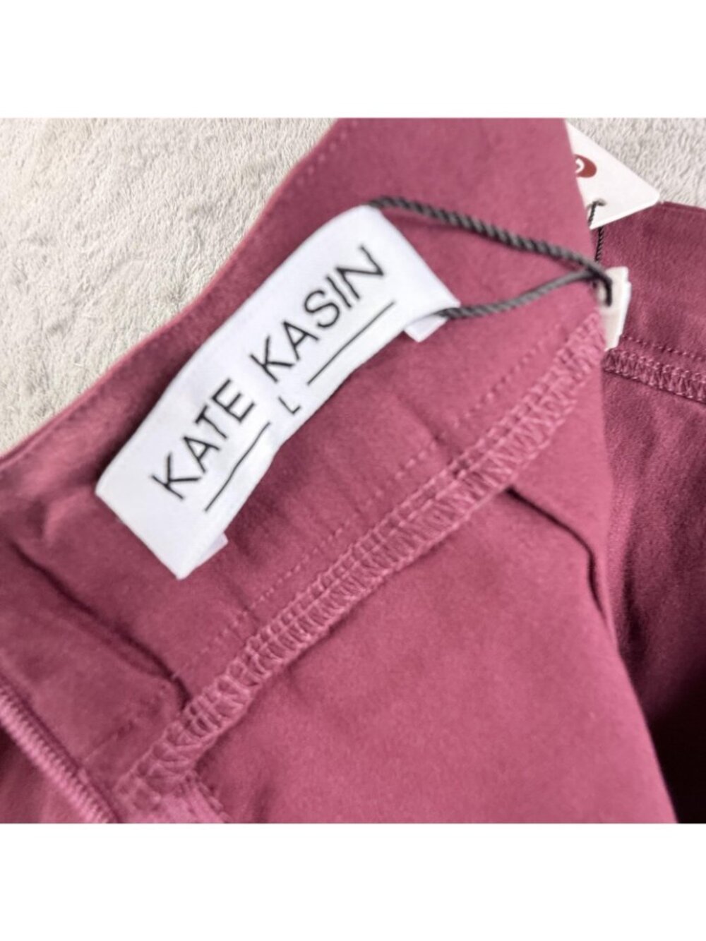 Kate Kasin Skirt Womens Large Red Pencil Stretch Knee Length Pockets Work Office - Picture 3 of 16